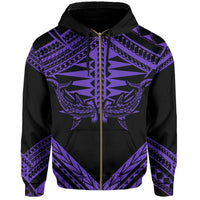 Hawaii Shark Polynesian Kanaka Purple Hoodie (Zip up) Candy Style - Polynesian Pride