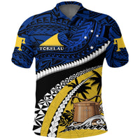 Tokelau Polo Shirt Polynesian Shark Tattoo Unisex Black - Polynesian Pride