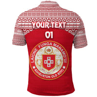 Custom Kolisi Tonga Polo Shirt Mate Maa Tonga Simple Version Ashburton Old Boys, Custom Text and Number - Polynesian Pride