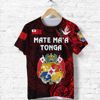 Tonga Coat of Arms T Shirt Simple Vibes Red LT8 - Polynesian Pride