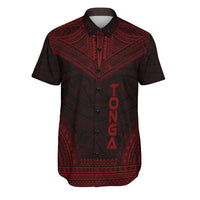 Tonga Polynesian Chief Shirt - Red Version Men Red - Polynesian Pride