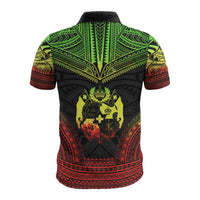 Tonga Polo Shirt Tongan Coat Of Arms Polynesian Chief Tattoo Reggae Version - Polynesian Pride