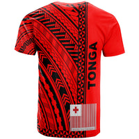 Tonga Custom T Shirt Unique Barcode - Polynesian Pride