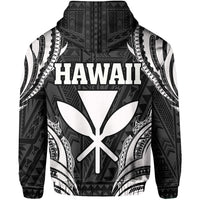 Polynesian Turtle Kanaka Maoli Hawaii Zip Hoodie White - Polynesian Pride