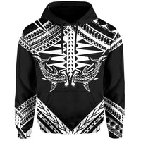 Hawaii Shark Polynesian Kanaka White Hoodie Candy Style - Polynesian Pride