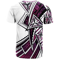 Vanuatu T Shirt Tribal Flower Special Pattern Purple Color - Polynesian Pride