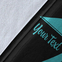 Tokelau Custom Personalised Premium Blanket - Turquoise Polynesian Tentacle Tribal Pattern - Polynesian Pride