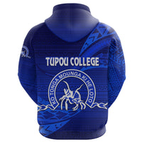 Kolisi Ko Tupou College Tonga Zip Hoodie Unique Version Full Blue - Polynesian Pride