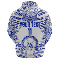 Custom Kolisi Ko Tupou College Tonga Zip Hoodie Creative Style White, Custom Text and Number - Polynesian Pride