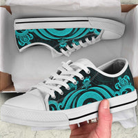 Tuvalu Low Top Canvas Shoes - Turquoise Tentacle Turtle - Polynesian Pride