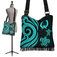 Pohnpei Boho Handbag - Turquoise Tentacle Turtle - Polynesian Pride