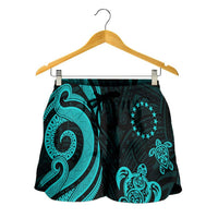 Cook Islands Women's Short - Turquoise Tentacle Turtle - Polynesian Pride
