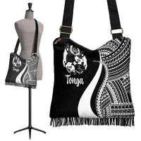 Tonga Boho Handbag - White Polynesian Tentacle Tribal Pattern - Polynesian Pride