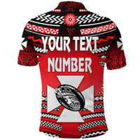 Custom Wallis and Futuna Rugby Polo Shirt, Custom Text and Number Creative Style - Polynesian Pride