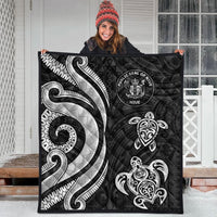 Niue Premium Quilt - White Tentacle Turtle - Polynesian Pride