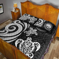 Federated States of Micronesia Quilt Bed Set - White Tentacle Turtle - Polynesian Pride