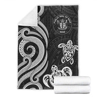 Niue Premium Blanket - White Tentacle Turtle - Polynesian Pride