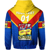 Custom Papua New Guinea Hela Wigmen Zip Hoodie Rugby Original Style, Custom Text and Number LT8 - Polynesian Pride