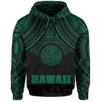 Polynesian Volleyball Hawaii Hoodie Green - Polynesian Pride