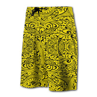 Hawaii Polynesian Culture Board Shorts Yellow - Polynesian Pride
