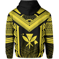 Hawaiian Kanaka Polynesian Zip up Hoodie Active Yellow - Polynesian Pride