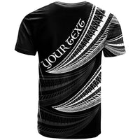 Yap Custom T Shirt Wave Pattern Alternating White Color - Polynesian Pride