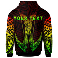 Tonga Custom Zip Hoodie Fish Hook - Polynesian Pride