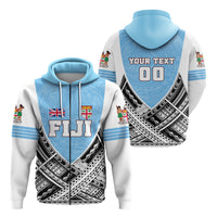 Custom Fiji Zip Hoodie Polynesian Sport Style LT16 Unisex White - Polynesian Pride