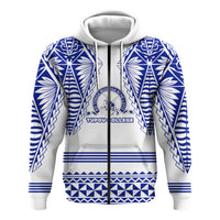 Custom Kolisi Ko Tupou College Tonga Zip Hoodie Polynesian Tattoo Special - Polynesian Pride
