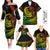 Hawaii Family Matching Outfits Polynesian Plumeria Off Shoulder Long Sleeve Dress And Shirt Family Set Clothes Ride The Waves - Reggae LT7 Reggae - Polynesian Pride