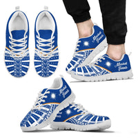 Marshall Islands Rising Sneakers - Marshall Islands Flag 2nd - A16 Kid's Sneakers - White Sole - Polynesian Pride