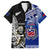 (Custom Personalised) All Black And Toa Samoa Rugby Hawaiian Shirt NZ Maori Fern Mix Polynesian LT14 Blue - Polynesian Pride