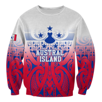 Austral Islands Tribal Tattoo Sweatshirt - LT12 Unisex Red - Polynesian Pride