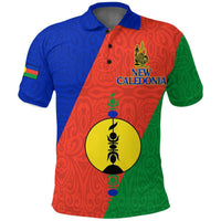 New Caledonia Polo Shirt Flag Style LT12 Red - Polynesian Pride