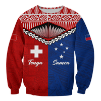 Tonga Combine Samoa Pride Sweatshirt - LT12 Unisex Red - Polynesian Pride