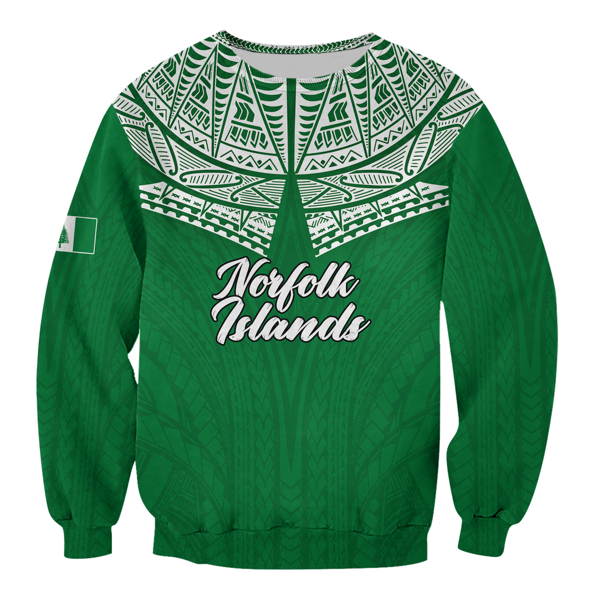 Norfolk Islands Pine Tree Sweatshirt - LT12 Unisex Green - Polynesian Pride