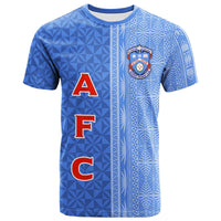 Custom Tonga Apifoou College T Shirt Tongan Tribal LT12 Blue - Polynesian Pride