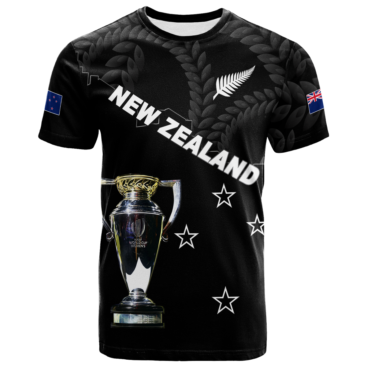 New Zealand Champions Rugby 2022 T Shirt LT12 Black - Polynesian Pride