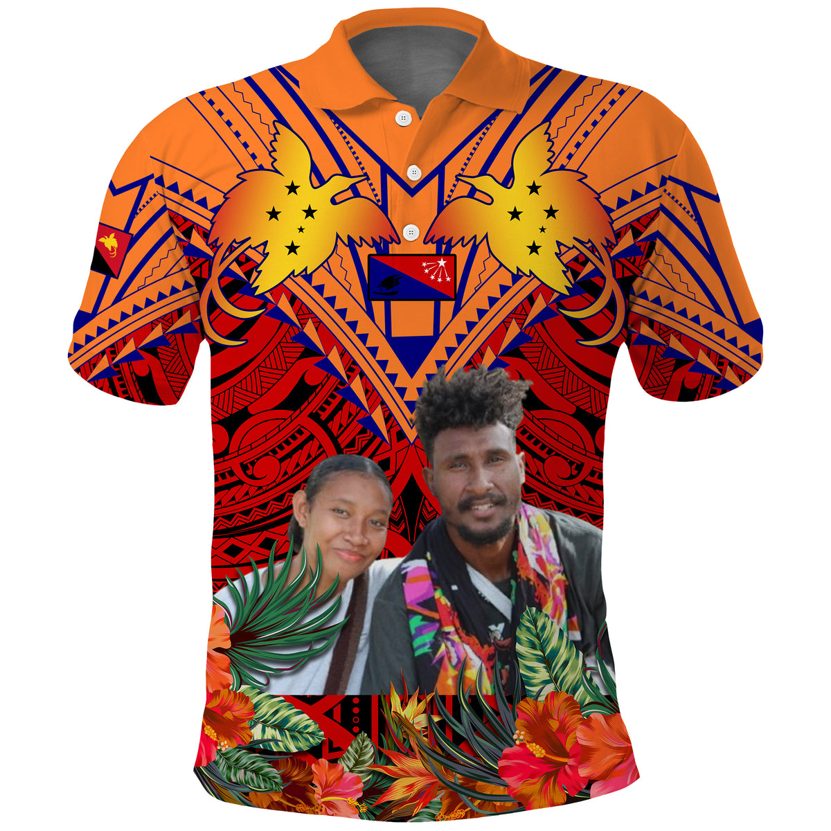 CUSTOMER REQUEST- Ezekiel Tewong - 31/12/2024 - Polo Shirt - LT14 Red - Polynesian Pride