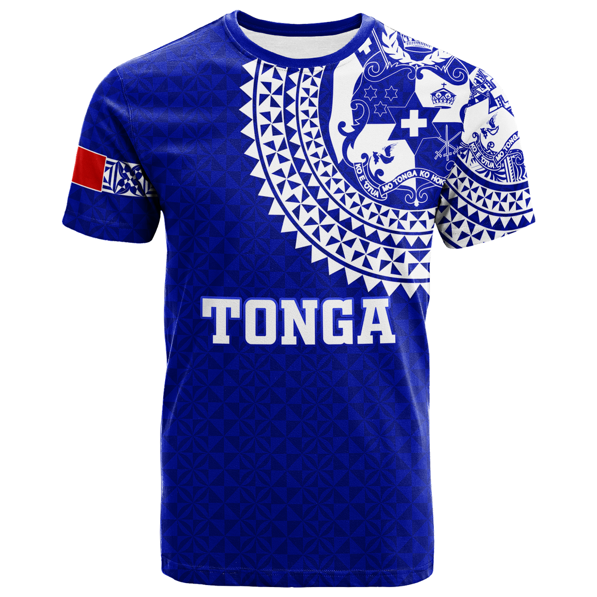 Tonga T Shirt Tongan Blue Turtle LT12 Blue - Polynesian Pride