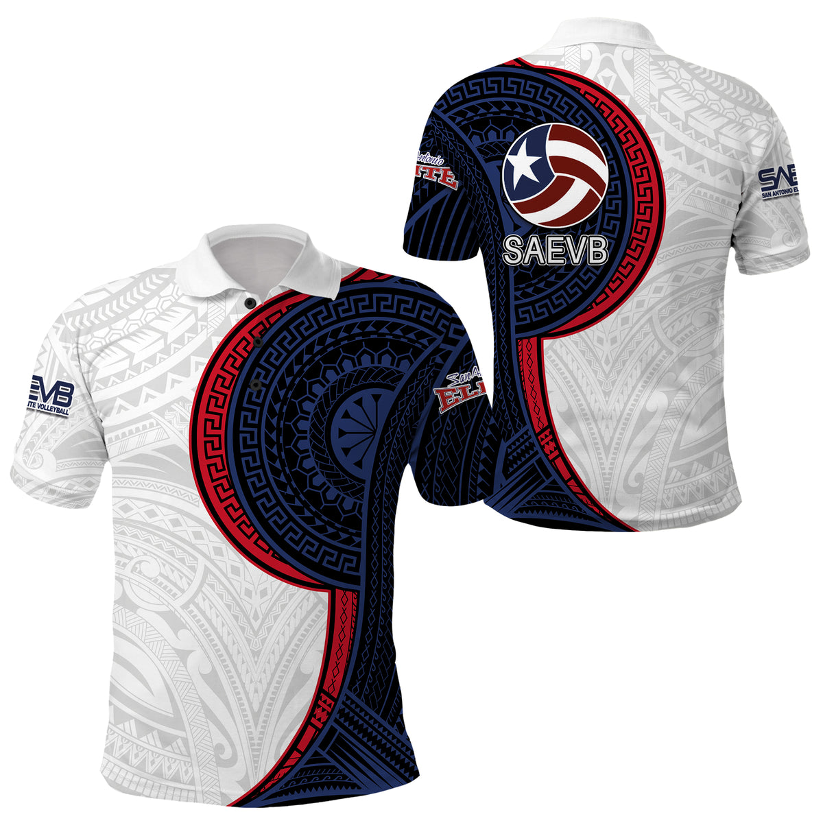 CUSTOMER REQUEST - White SAEVB - 21/01/2025 - Polo Shirt - LT03 - Polynesian Pride