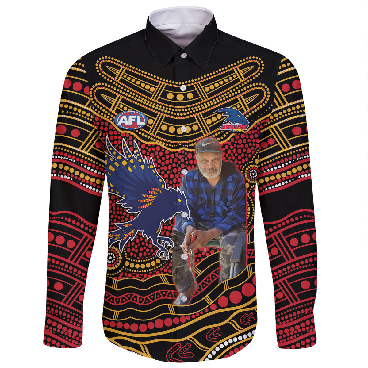 CUSTOMER REQUEST- neridaaustin - 17/08/2026 - Long Sleeve Button Shirt - LT14 Unisex Black - Polynesian Pride