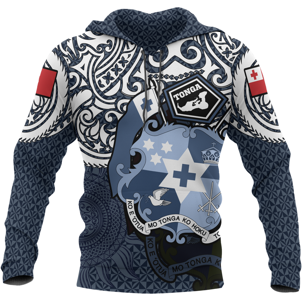 Tonga Polynesian Hoodie Tongan Pride (Blue) Unisex BLUE - Polynesian Pride