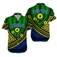 Custom Matching Hawaiian Shirt and Dress Vanuatu Malampa Province Tribal Pattern LT12 No Dress Green - Polynesian Pride