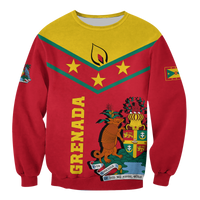 Grenada Sweatshirt - Proud Grenadian - LT12 Unisex Red - Polynesian Pride