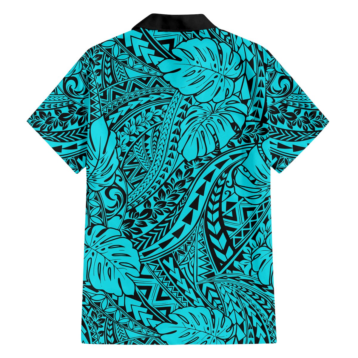 Turquoise Hawaii Family Matching Off Shoulder Maxi Dress And Hawaiian Shirt Tribal Art LT14 - Polynesian Pride