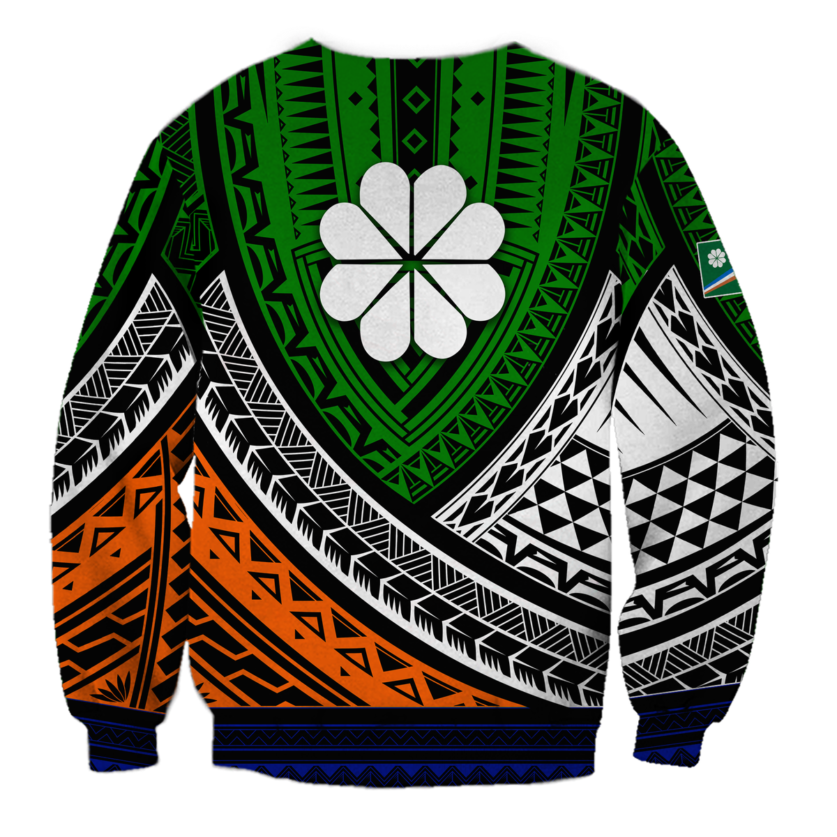 Kwajalein Atoll Tribal Pattern Sweatshirt - LT12 - Polynesian Pride