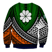 Kwajalein Atoll Tribal Pattern Sweatshirt - LT12 - Polynesian Pride