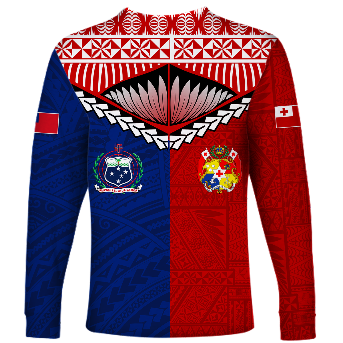Tonga Combine Samoa Pride Long Sleeve Shirt - LT12 - Polynesian Pride