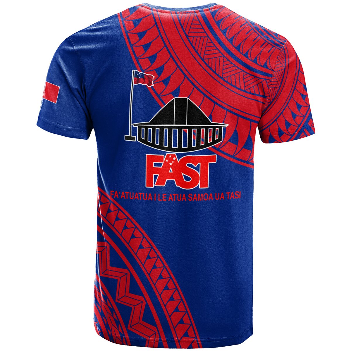 F.A.S.T Samoa T Shirt Samoan Pattern LT12 Kid Blue - Polynesian Pride